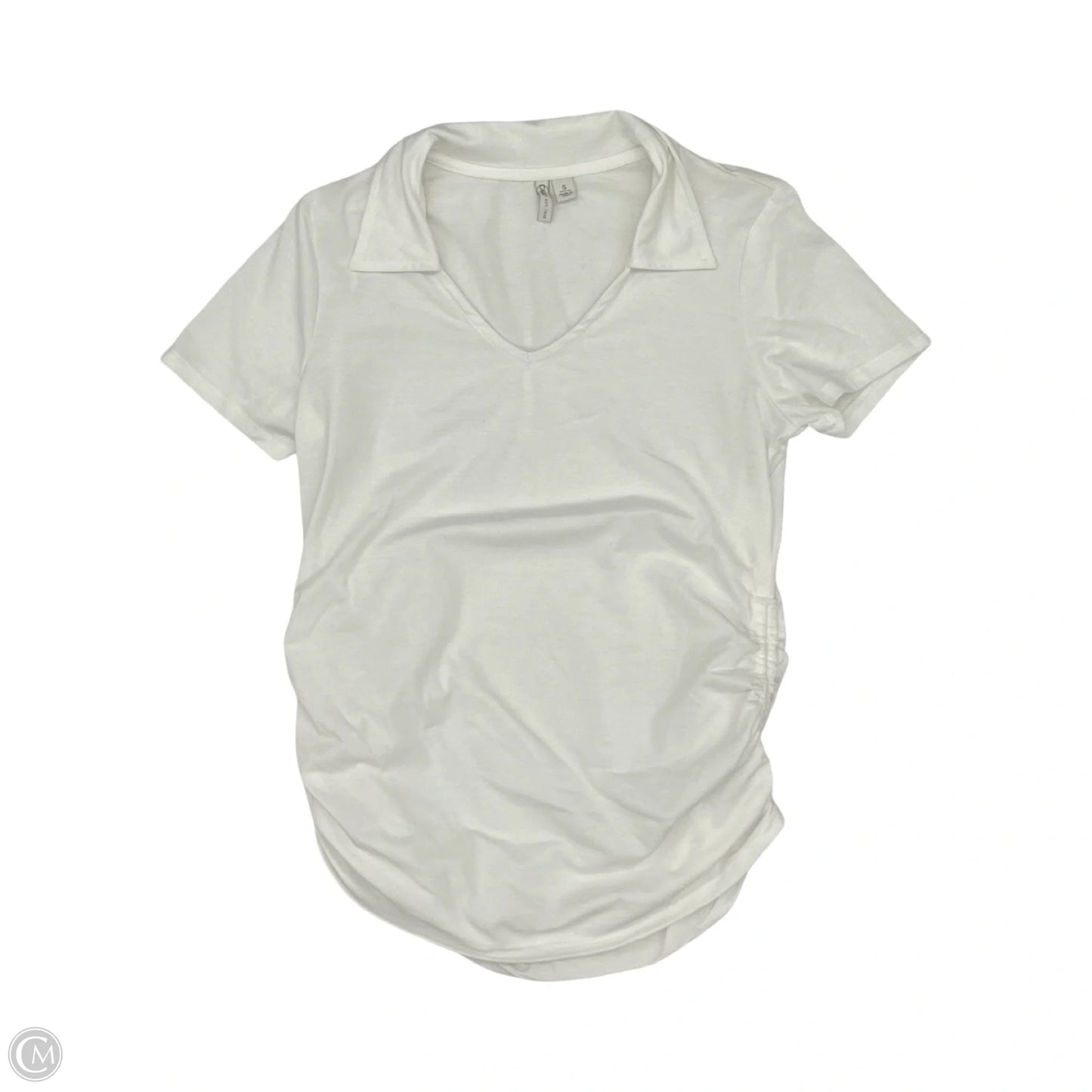 Top Short Sleeve By Cato In Cream, Size: S
