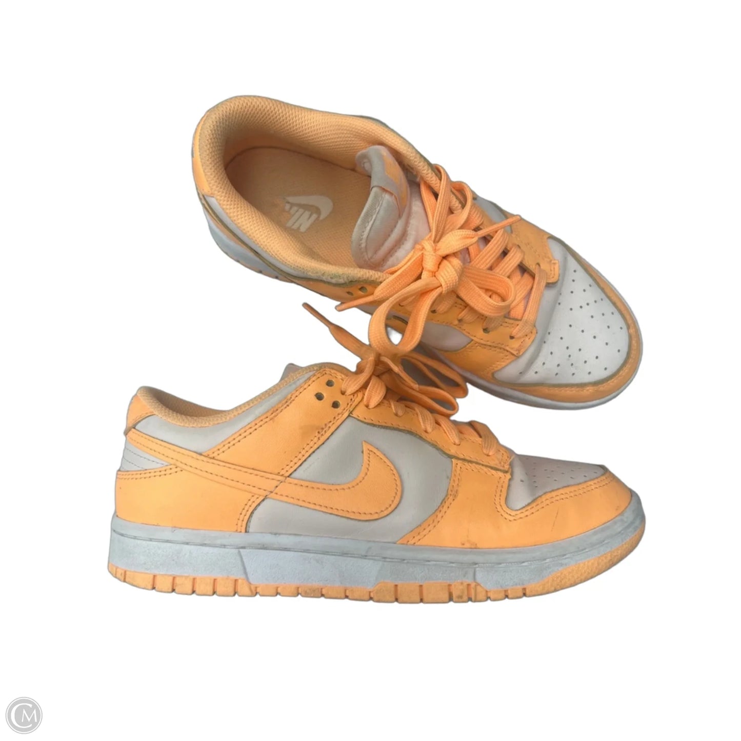 Shoes Sneakers By Nike In Orange & White, Size: 7.5