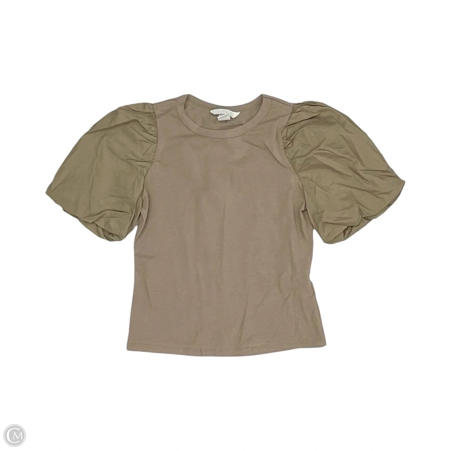 Top Short Sleeve By H&m In Tan, Size: Xs