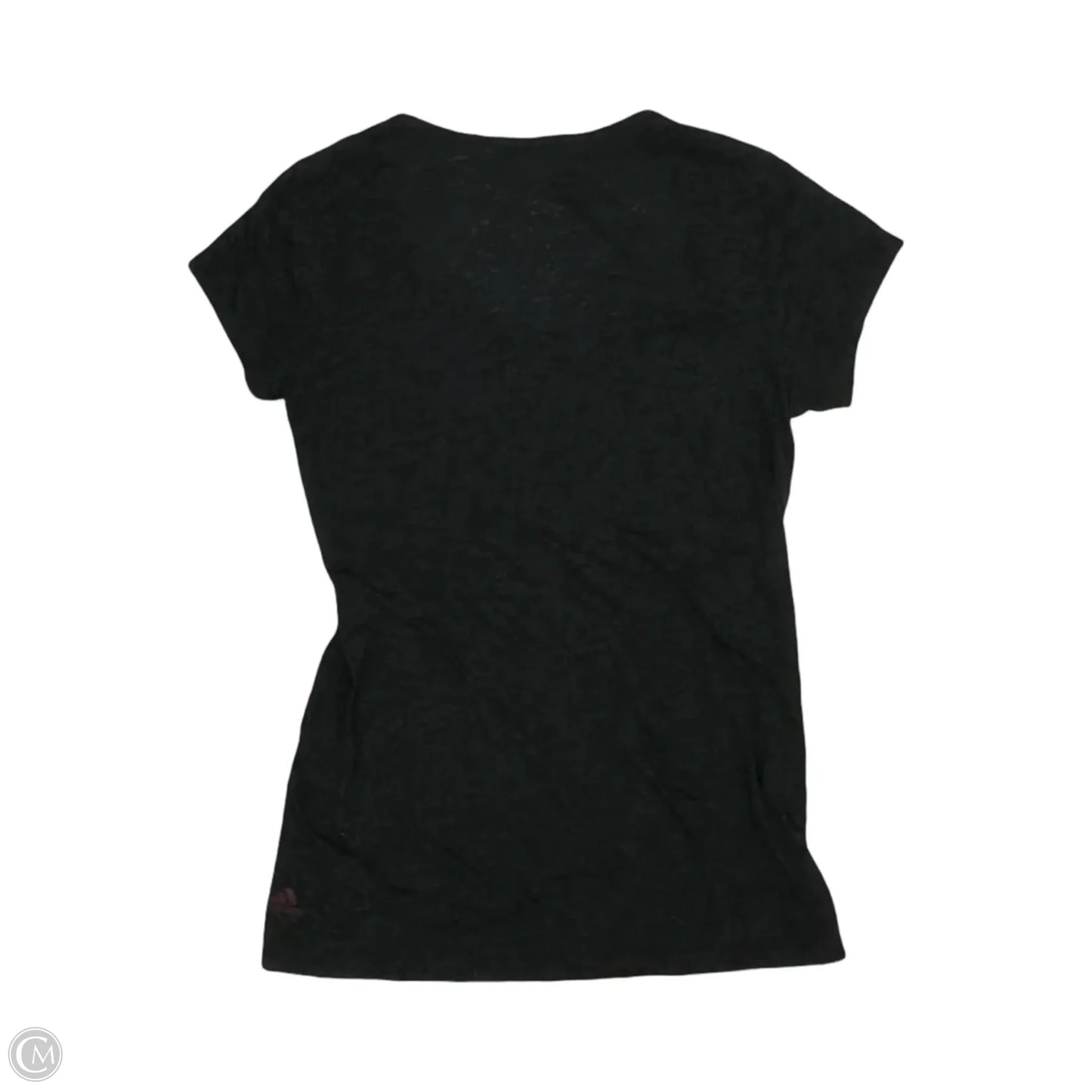 Athletic Top Short Sleeve By Adidas In Grey, Size: L
