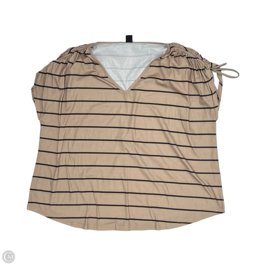 Top Short Sleeve By Clothes Mentor In Black & Brown, Size: 3x