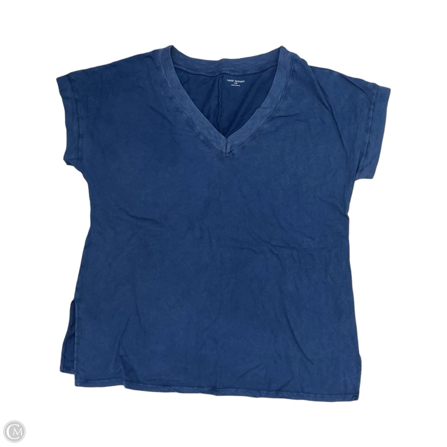 Top Short Sleeve By Lane Bryant In Blue, Size: 2x