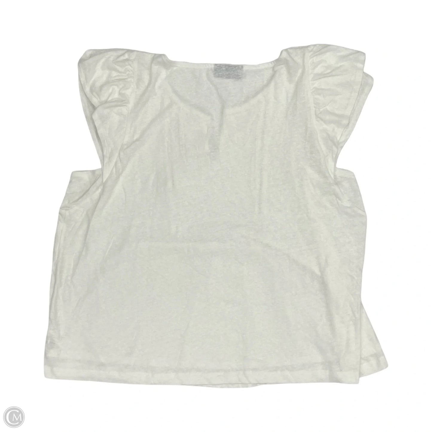 Top Short Sleeve By Lane Bryant In White, Size: 3x