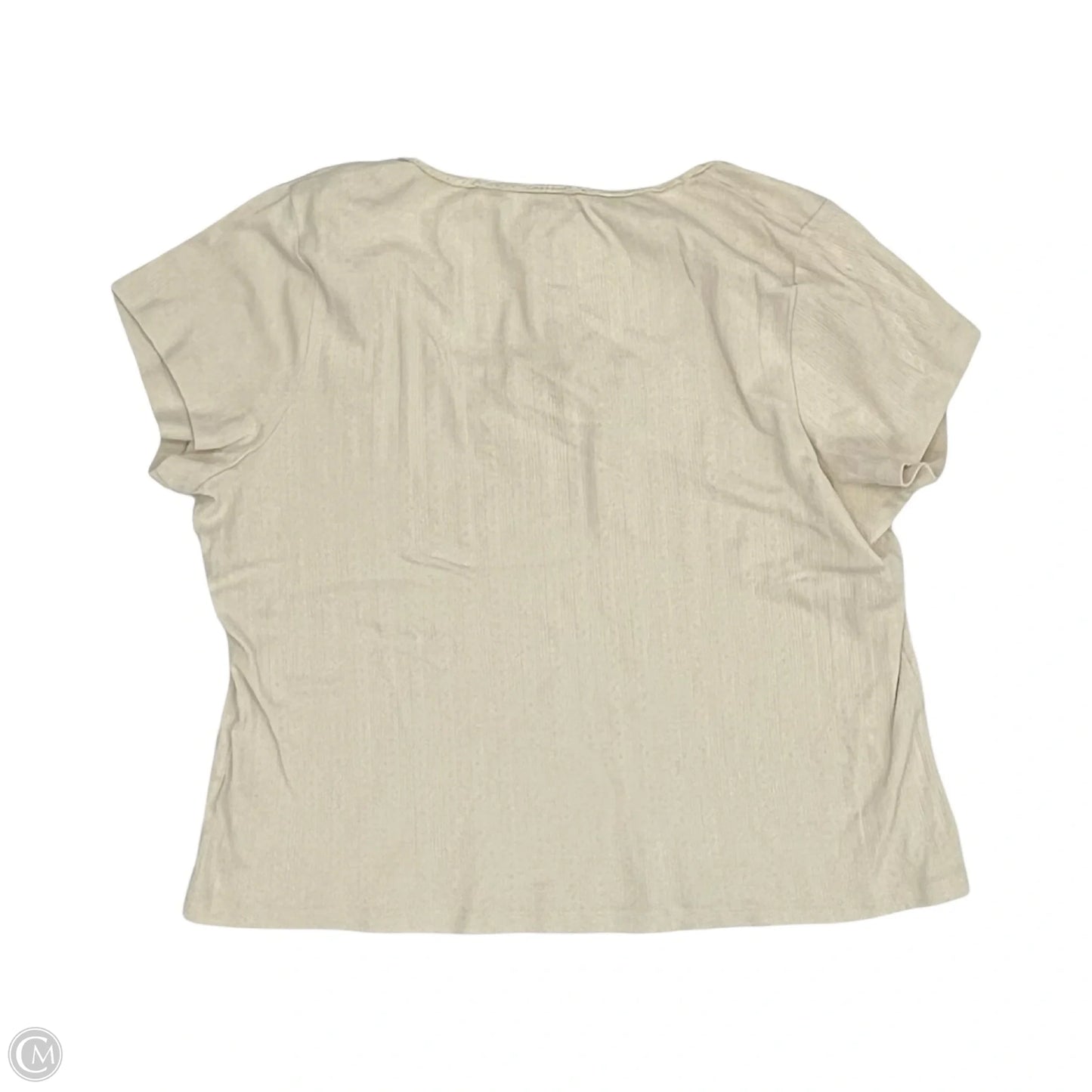 Top Short Sleeve By Old Navy In Cream, Size: Xxl