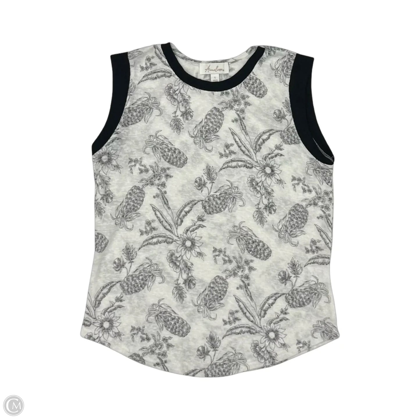 Blouse Sleeveless By Clothes Mentor In Black & White, Size: S