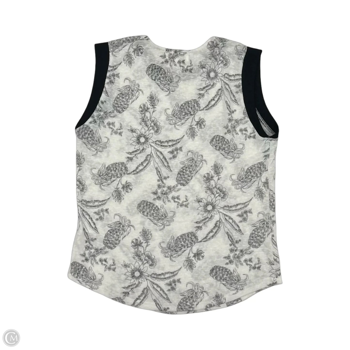 Blouse Sleeveless By Clothes Mentor In Black & White, Size: S