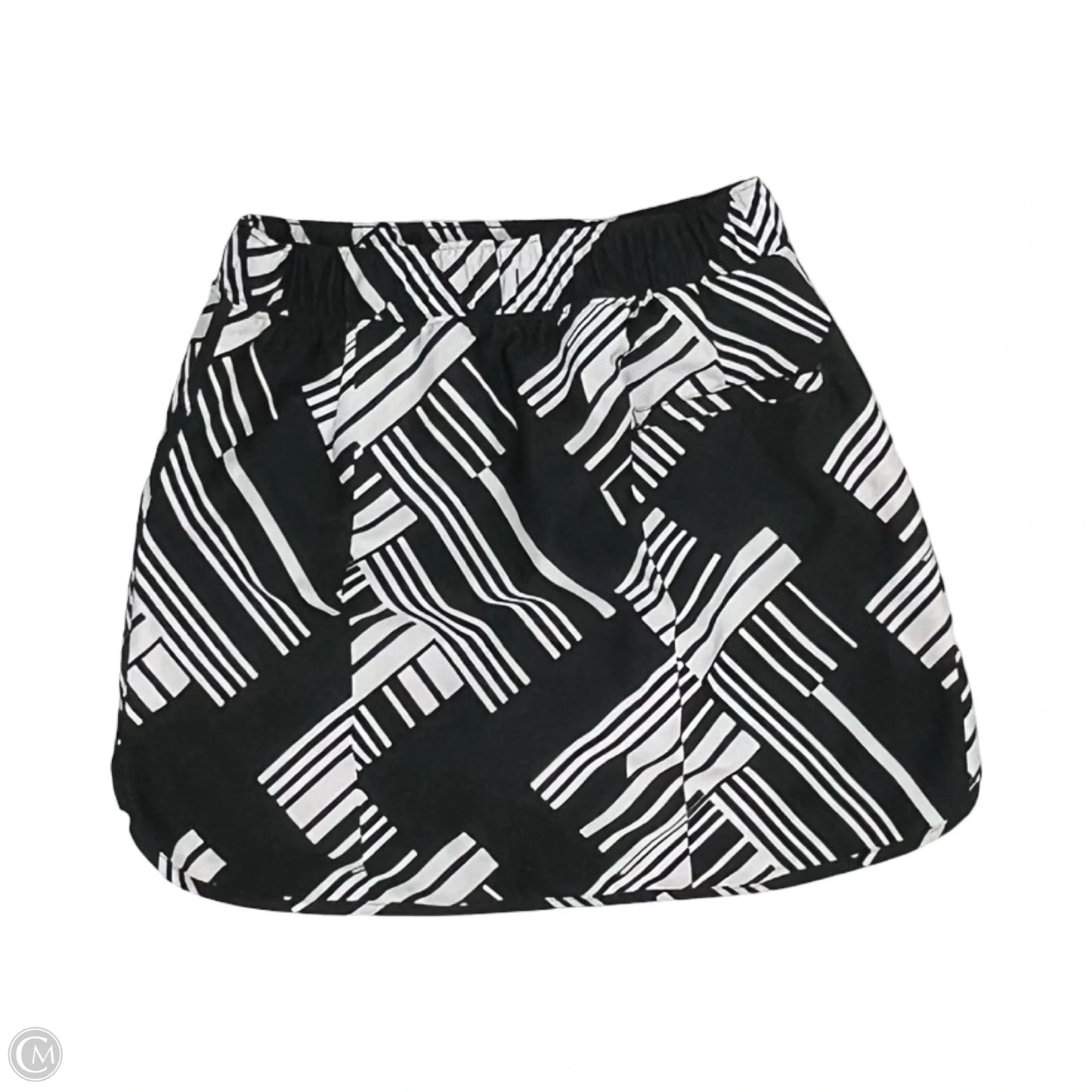 Athletic Skort By Slazenger In Black & White, Size: Xs
