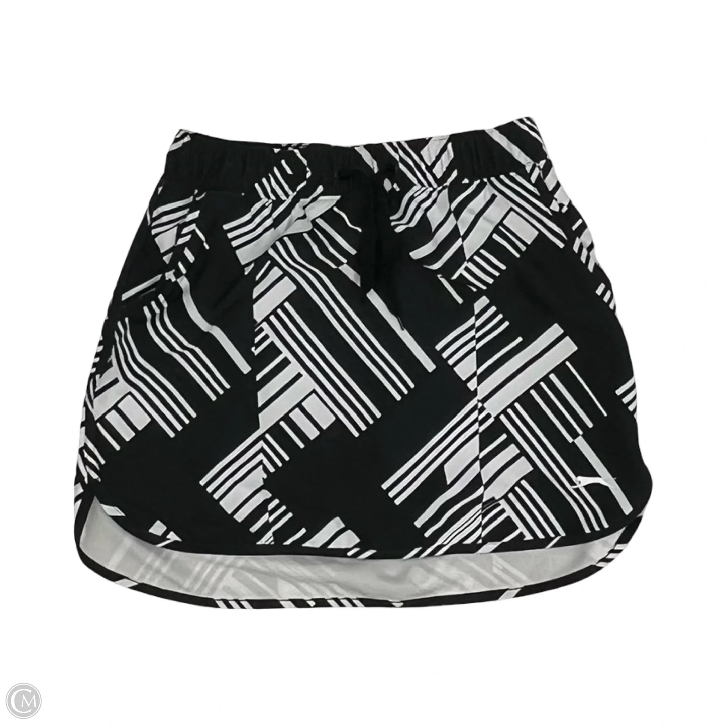 Athletic Skort By Slazenger In Black & White, Size: Xs