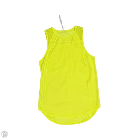 Athletic Tank Top By Lululemon In Yellow, Size: S