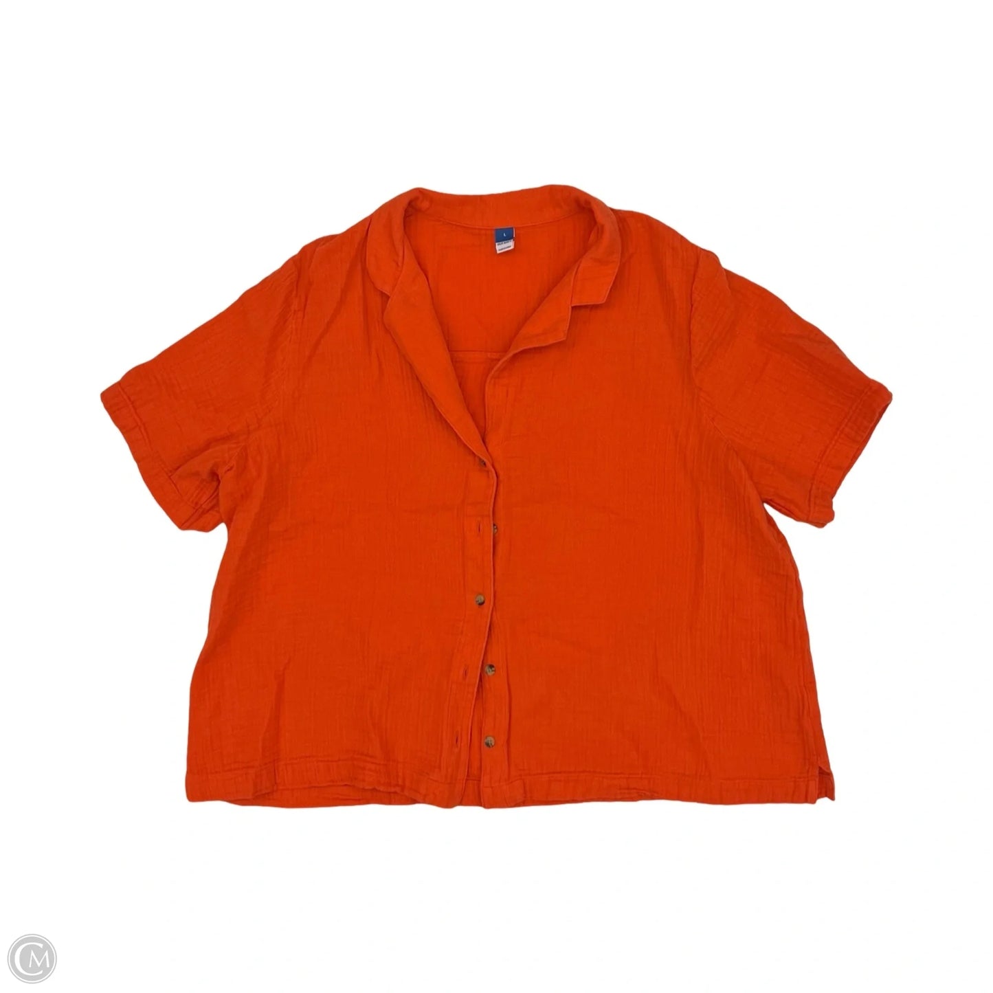 Top Short Sleeve By Old Navy In Orange, Size: L