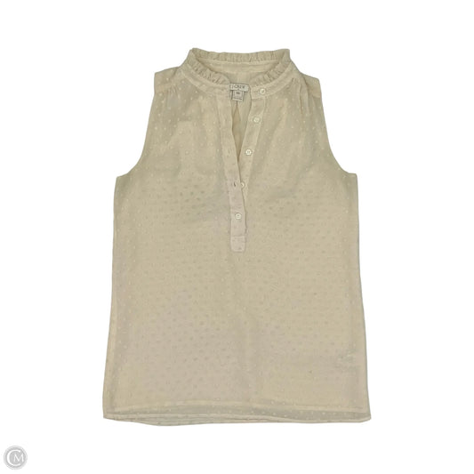 Blouse Sleeveless By J. Crew In Cream, Size: Xxs