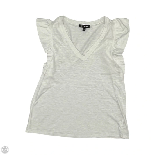 Top Sleeveless By Express In White, Size: S