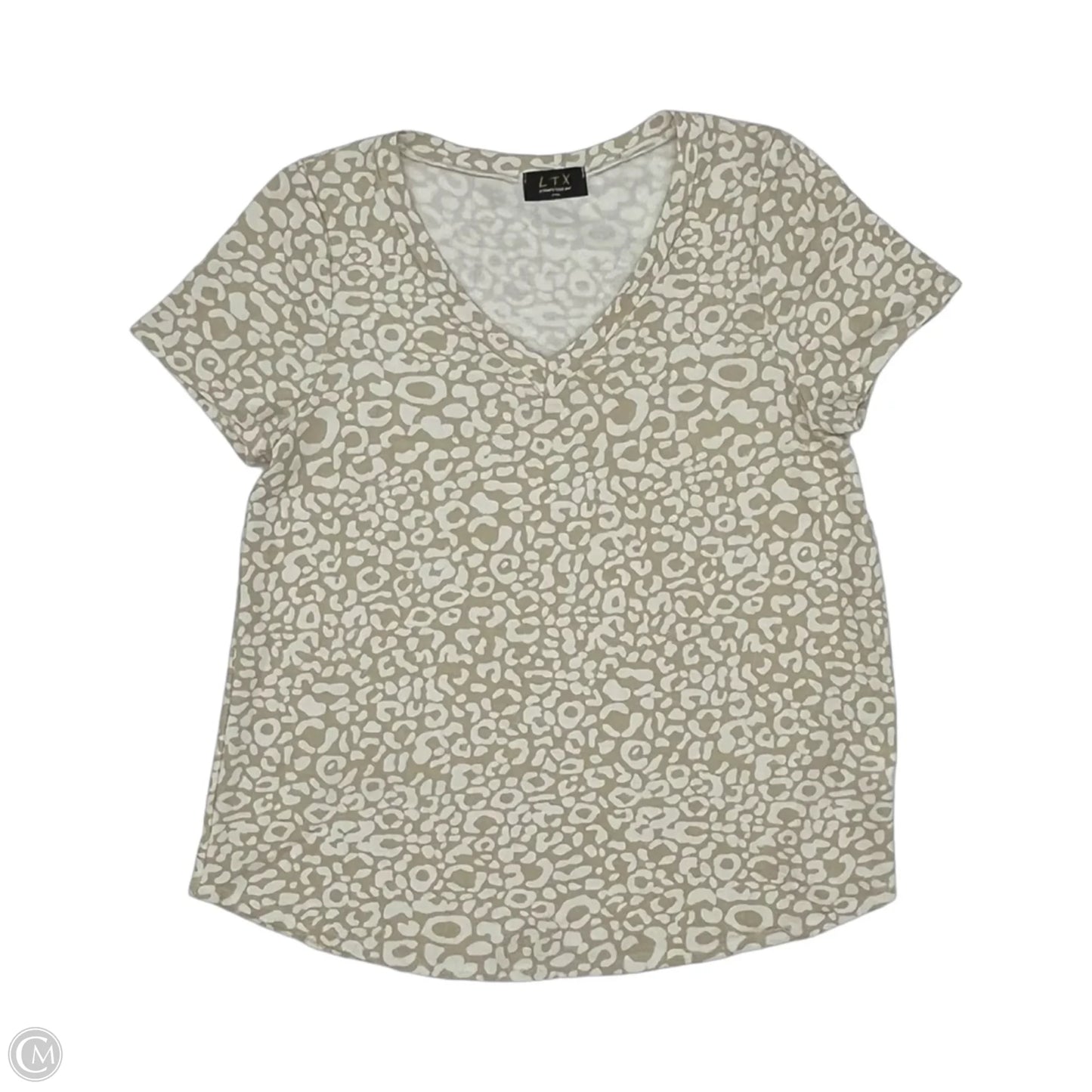 Top Short Sleeve By Clothes Mentor In Leopard Print, Size: S