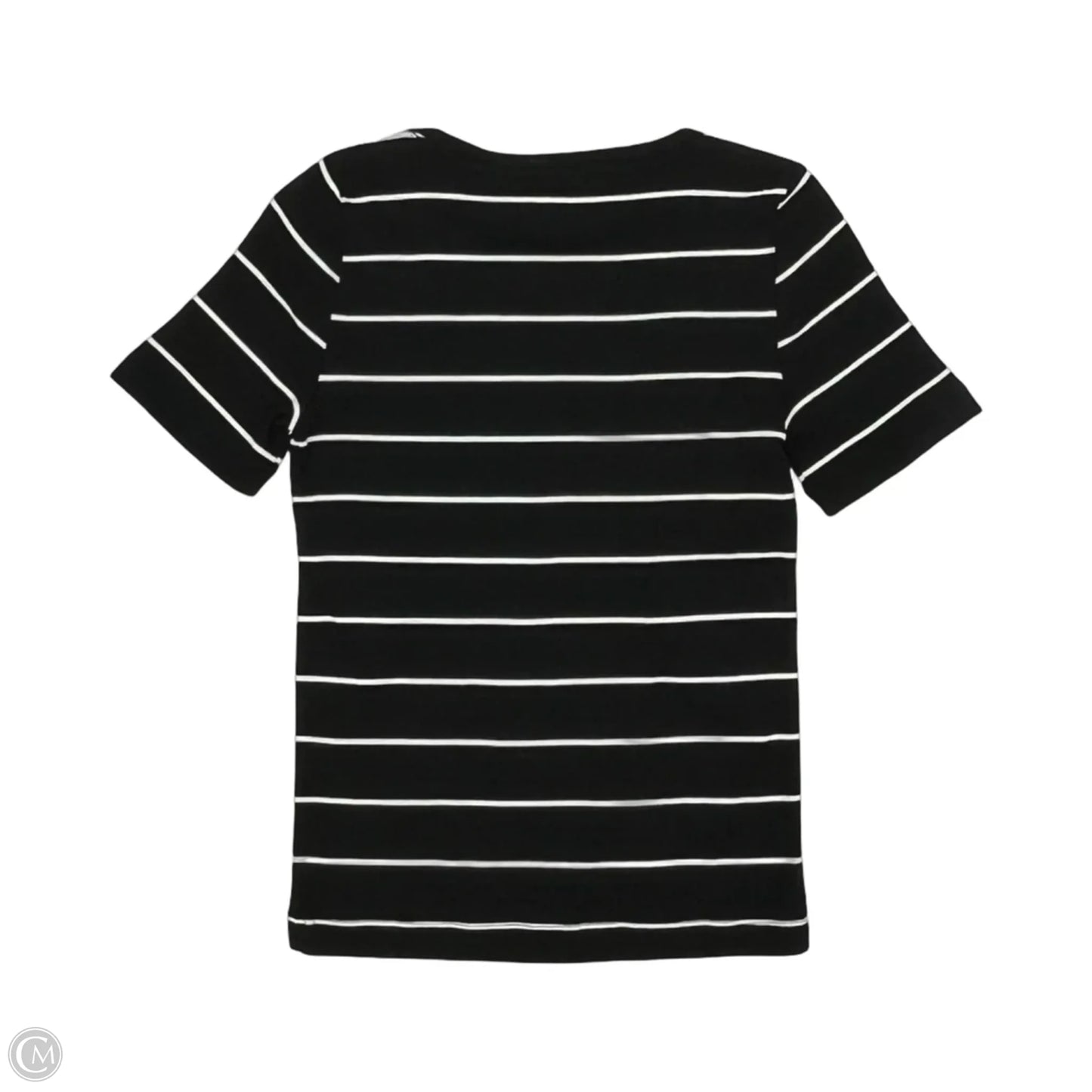 Top Short Sleeve By Loft In Black & White, Size: S
