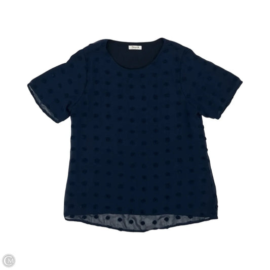 Blouse Short Sleeve By Blooming Jelly In Navy, Size: L