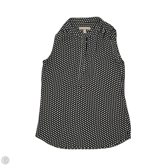 Blouse Sleeveless By Banana Republic In Black & White, Size: Xs