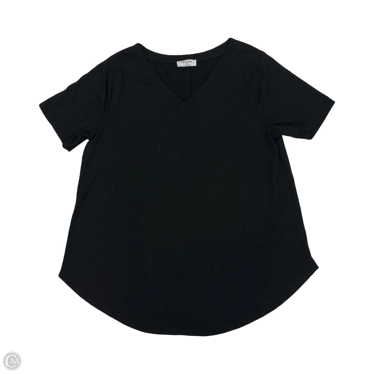 Top Short Sleeve Basic By Clothes Mentor In Black, Size: 1x