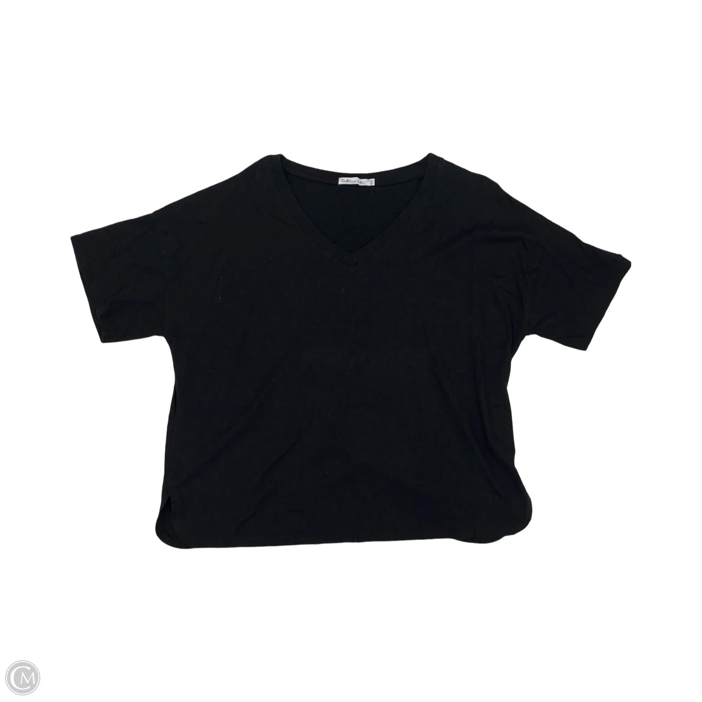 Top Short Sleeve Basic By Zenana In Black, Size: 1x