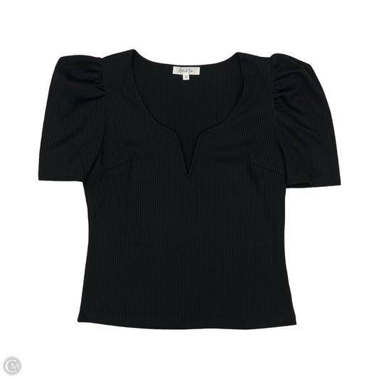 Top Short Sleeve By Clothes Mentor In Black, Size: 1x