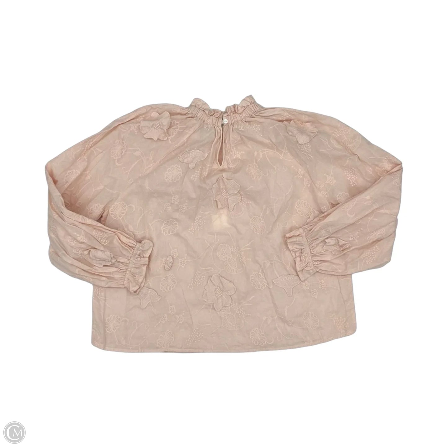 Blouse Long Sleeve By Clothes Mentor In Pink, Size: L