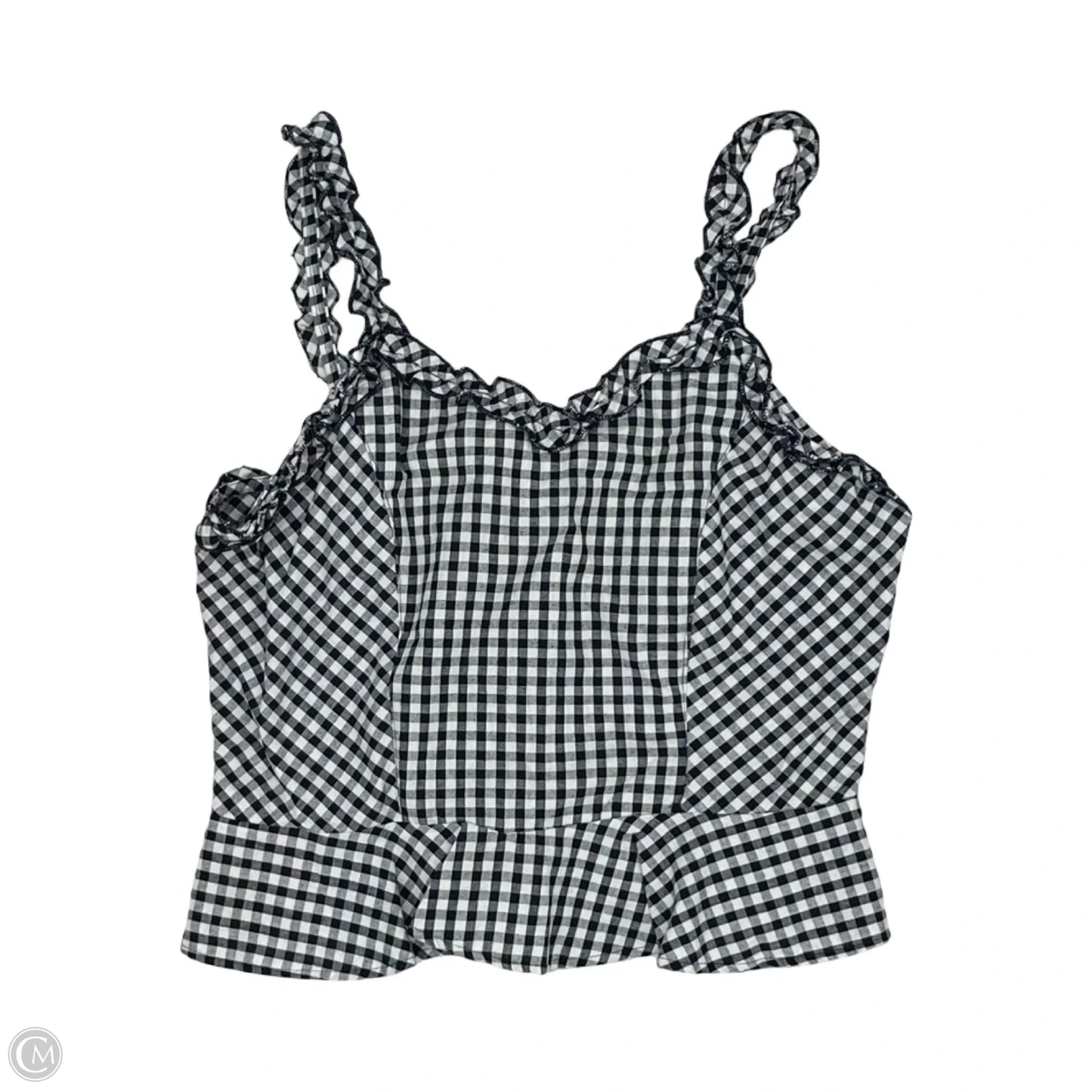 Tank Top By Angie In Blue & White, Size: L