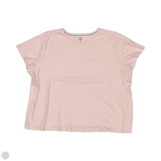 Top Short Sleeve By Croft And Barrow In Pink, Size: 2x