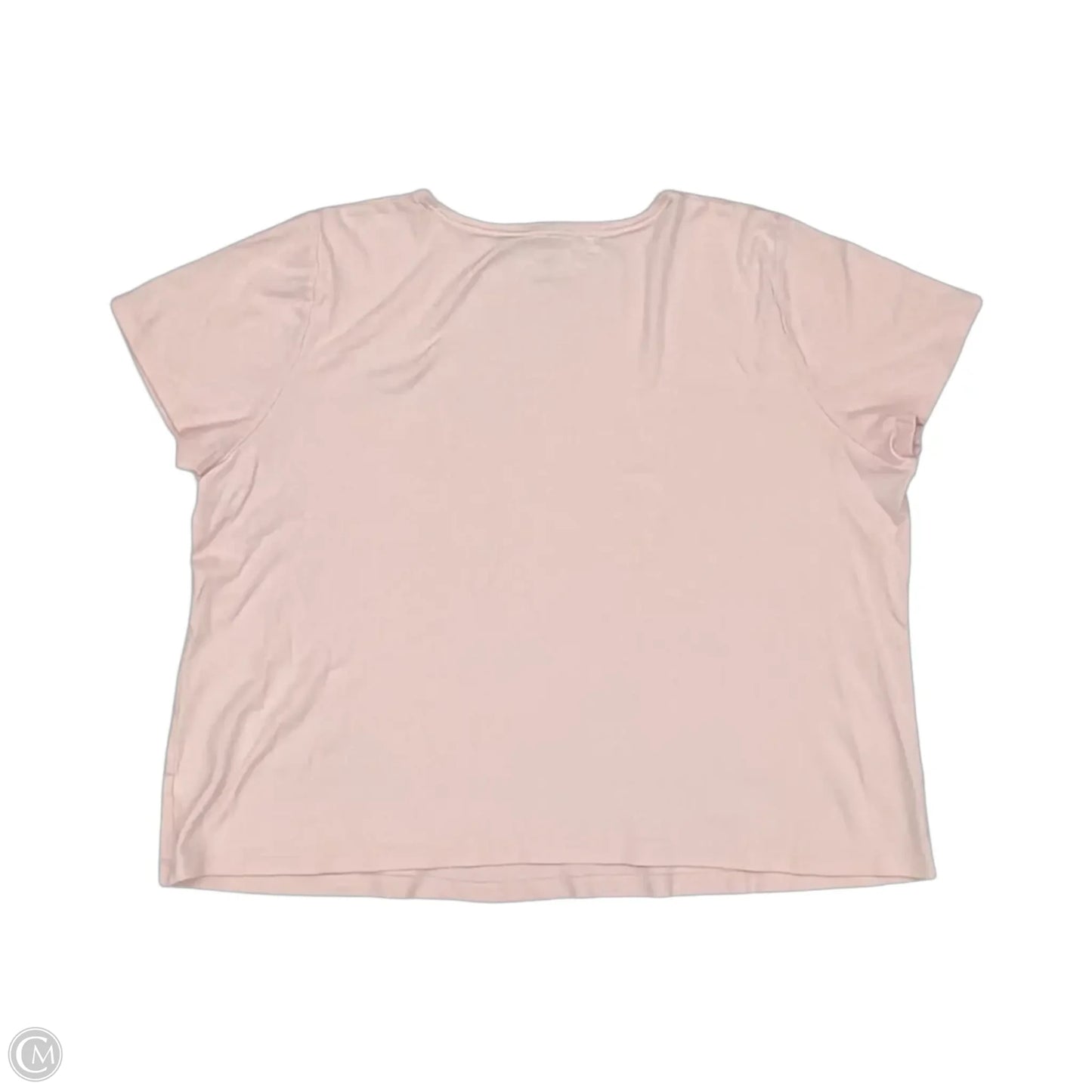 Top Short Sleeve By Croft And Barrow In Pink, Size: 2x