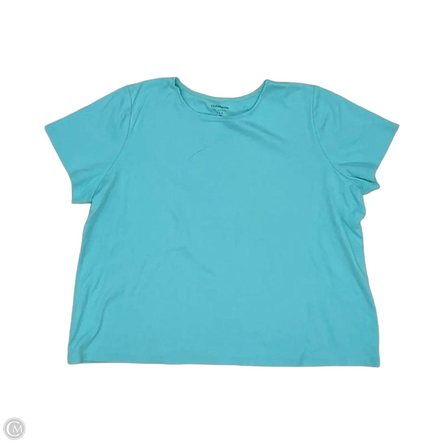 Top Short Sleeve By Croft And Barrow In Blue, Size: 2x