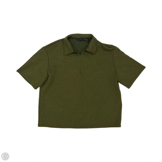 Top Short Sleeve By Zara In Green, Size: M