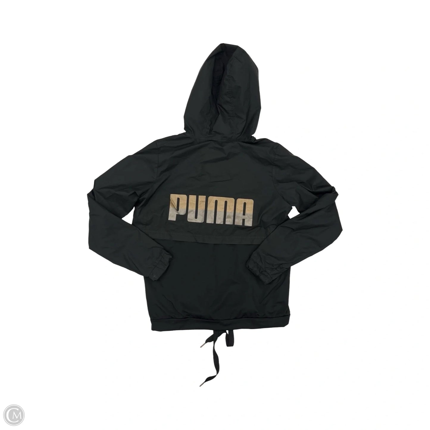 Jacket Windbreaker By Puma In Black, Size: S