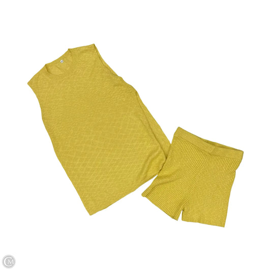 Lounge Set Shorts By Clothes Mentor In Yellow, Size: L