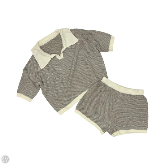 Lounge Set Shorts By Clothes Mentor In Brown & Tan, Size: L