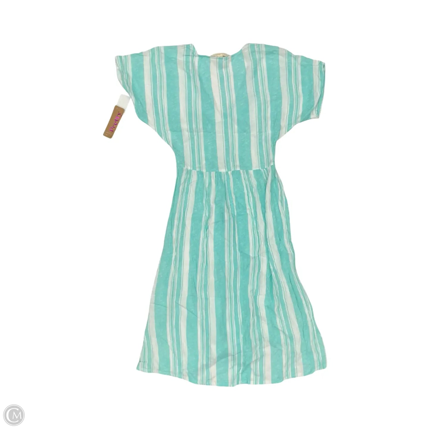Dress Casual Midi By Vanilla Star In Blue & White, Size: S