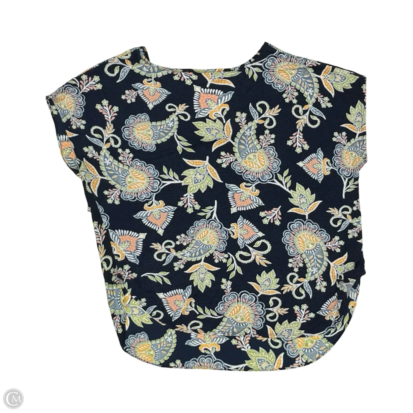 Top Short Sleeve By Loft In Floral Print, Size: M