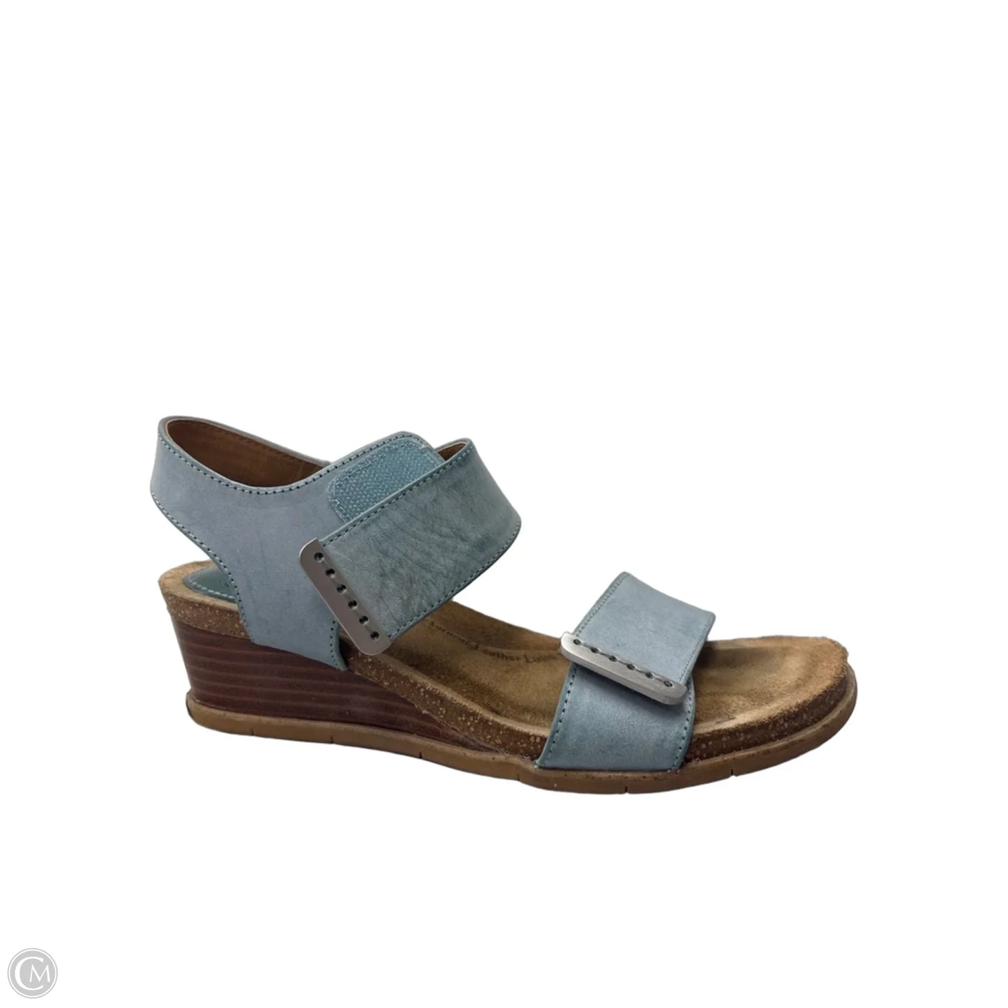 Sandals Heels Wedge By Sofft In Blue, Size: 7