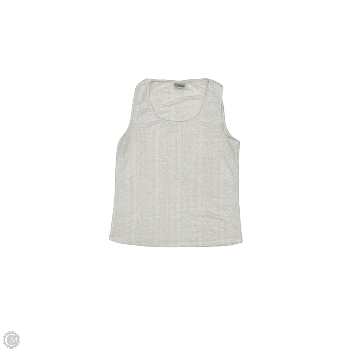 Top Sleeveless By Chicos In White, Size: L