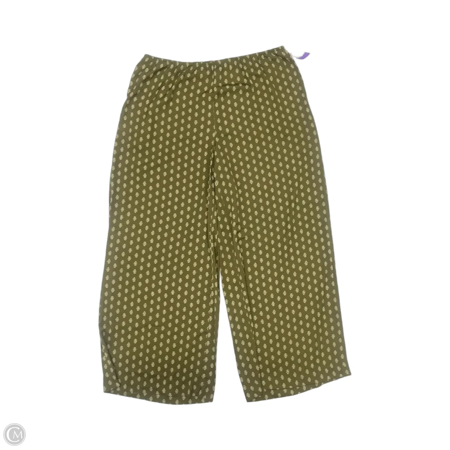 Pants Wide Leg By Auden In Green, Size: L