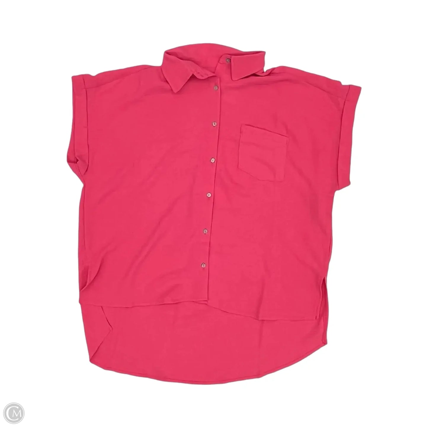 Blouse Short Sleeve By Zenana In Pink, Size: M