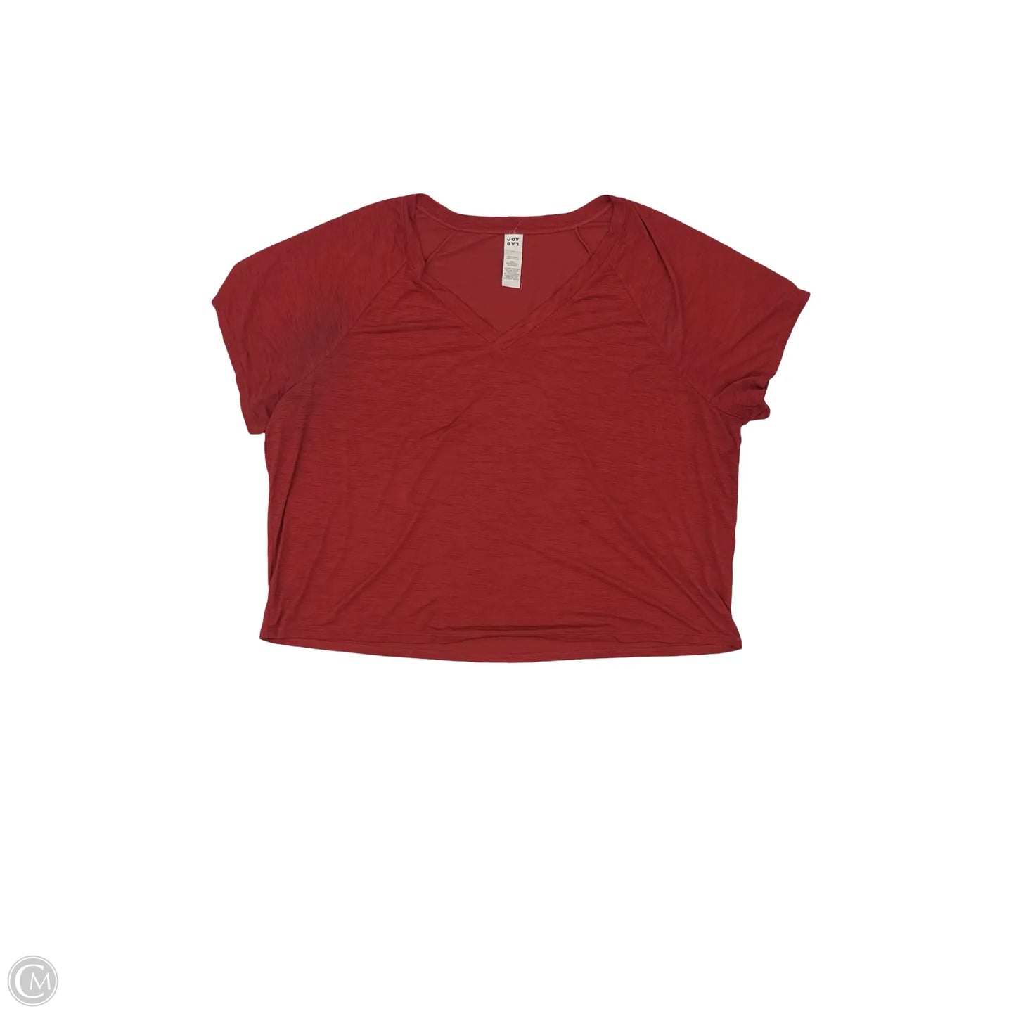 Athletic Top Short Sleeve By Joy Lab In Red, Size: 1x