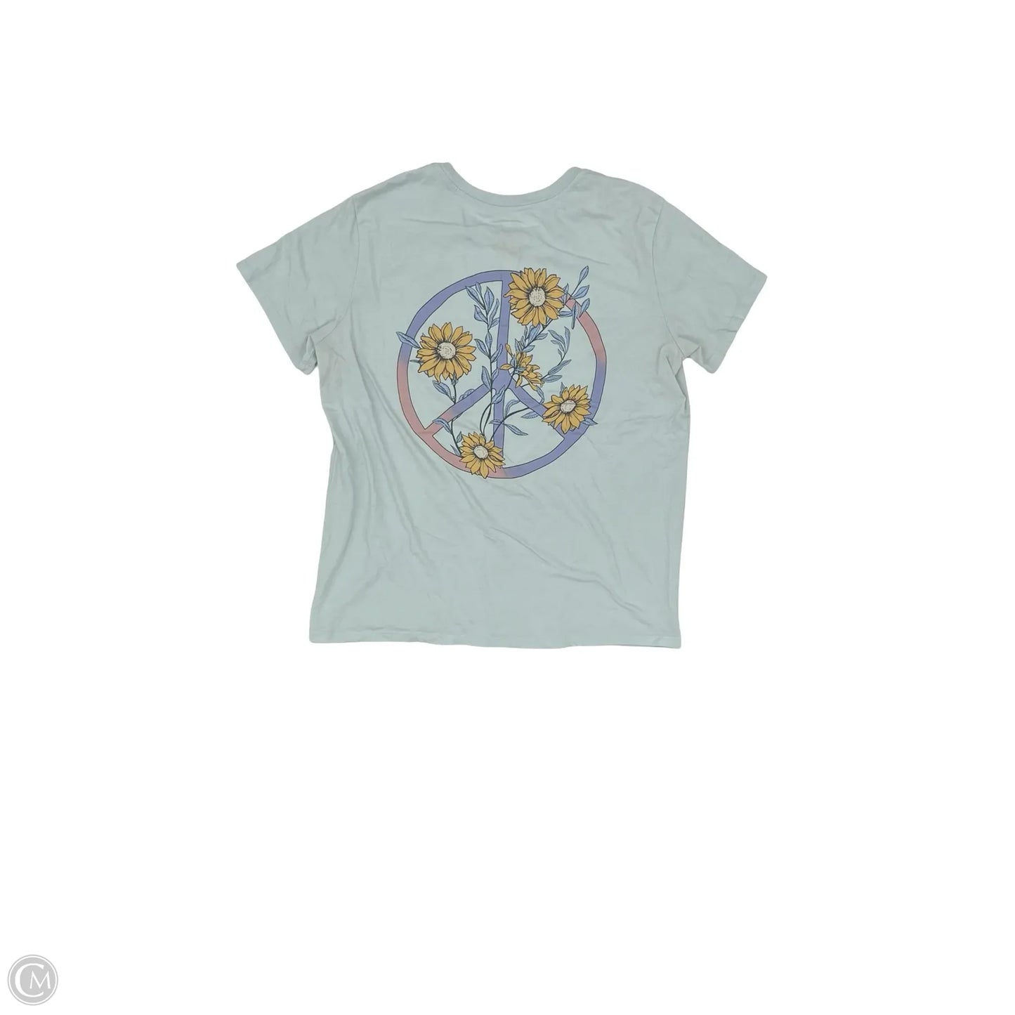 Top Short Sleeve By Zoe And Liv In Blue, Size: Xl