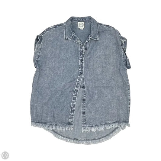 Top Sleeveless By Blue Rain In Blue Denim, Size: S