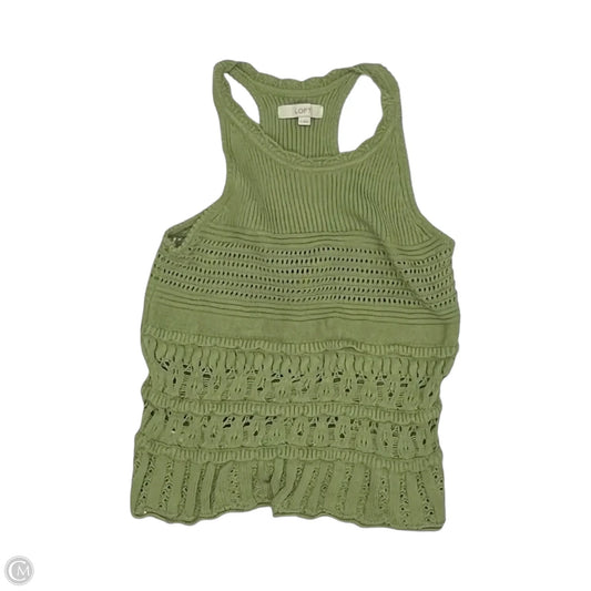Top Sleeveless By Loft In Green, Size: S
