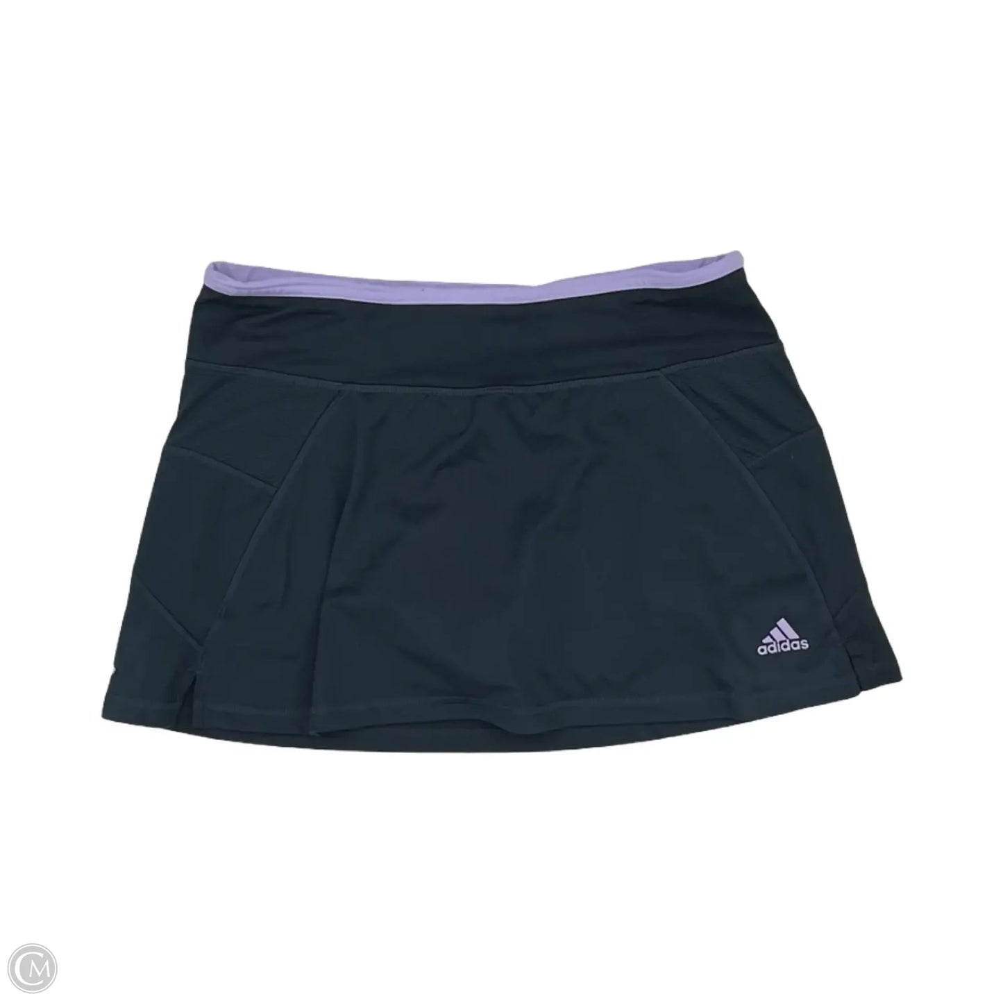 Athletic Skort By Adidas In Grey & Purple, Size: M