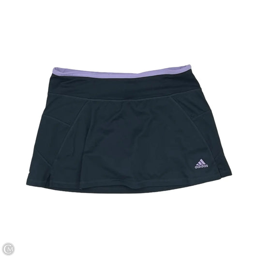 Athletic Skort By Adidas In Grey & Purple, Size: M