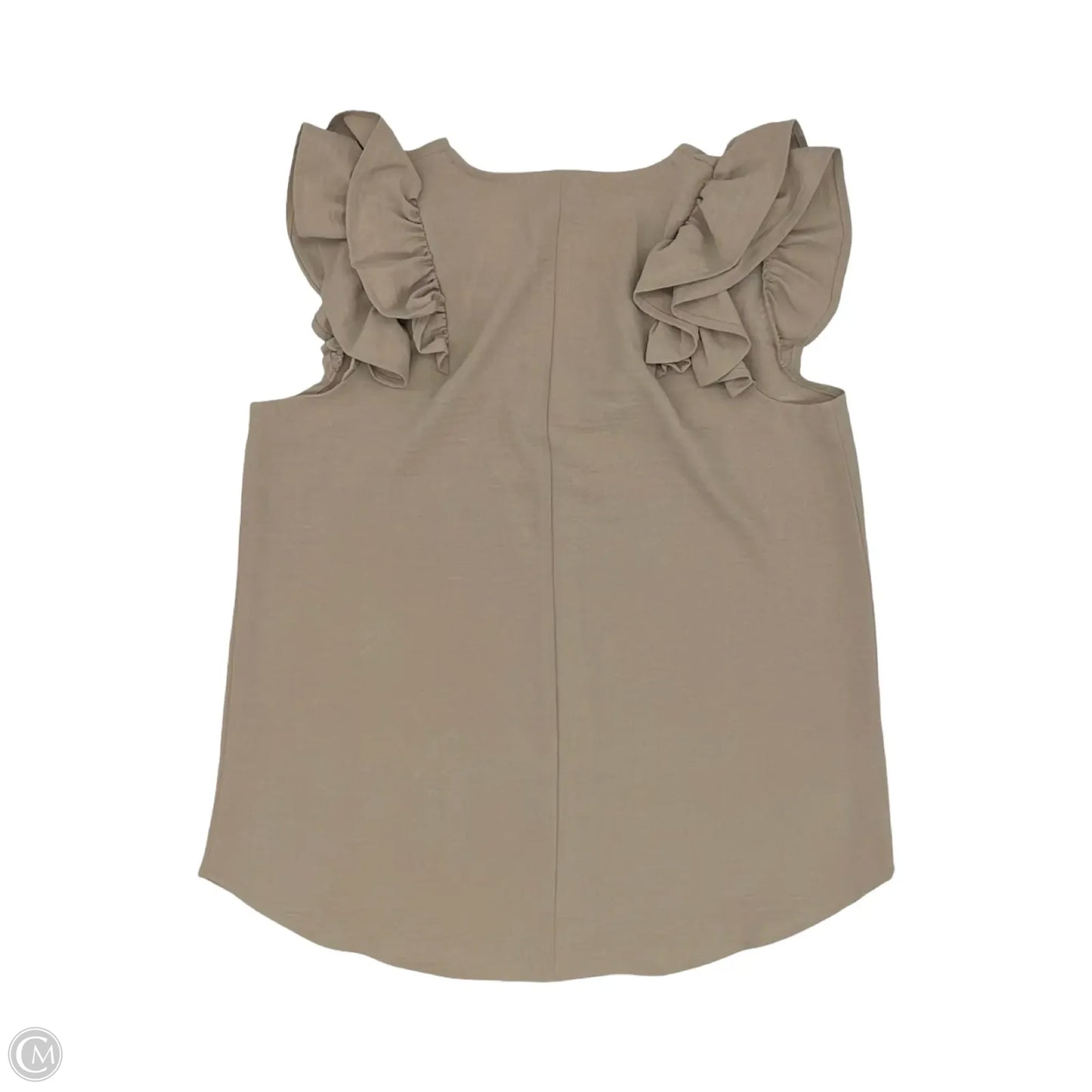 Blouse Sleeveless By Zenana In Tan, Size: Xl