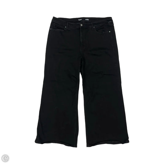 Jeans Wide Leg By Old Navy In Black Denim, Size: 20