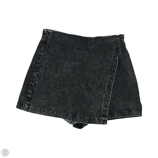 Skort By Flying Tomato In Black Denim, Size: M