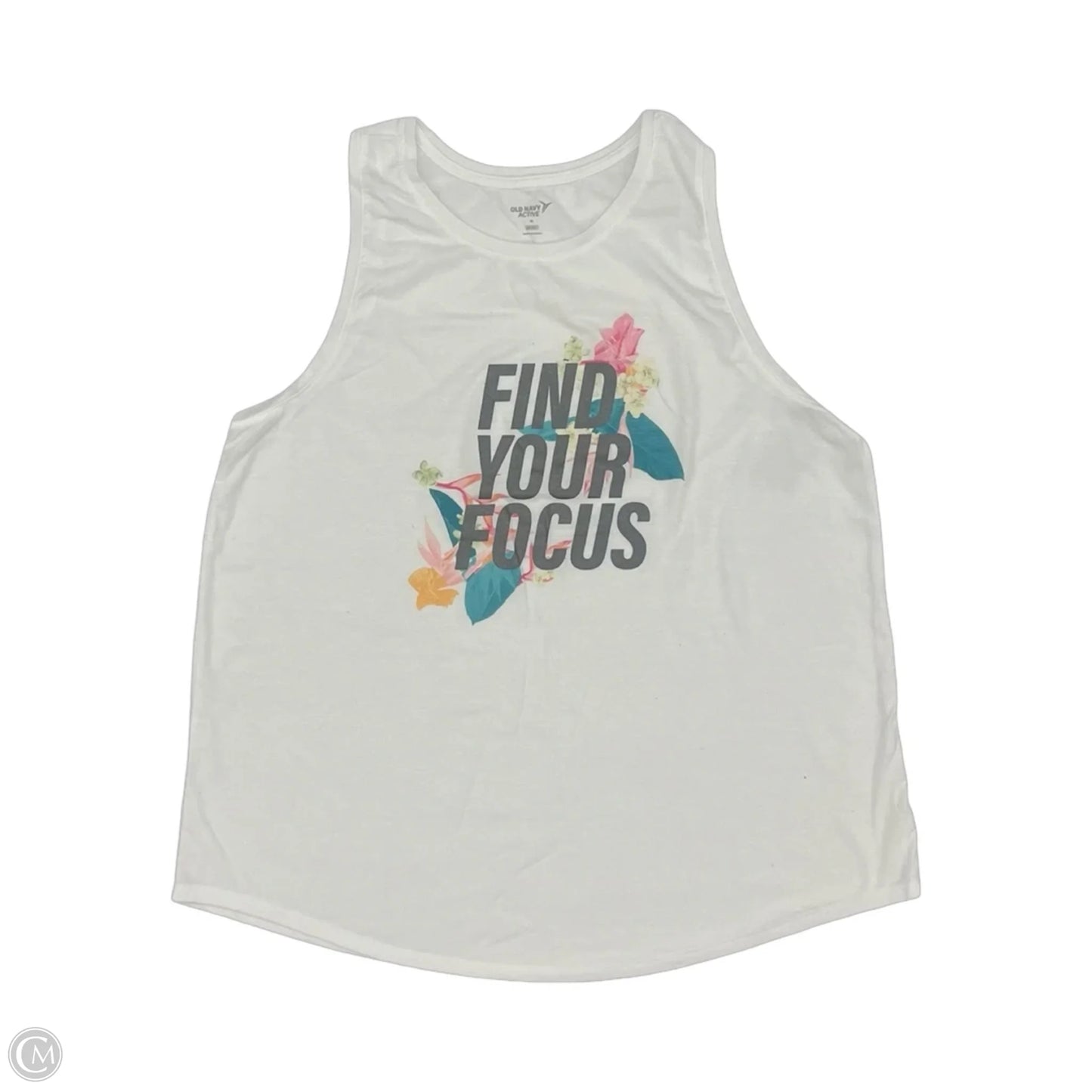 Athletic Tank Top By Old Navy In White, Size: Xl