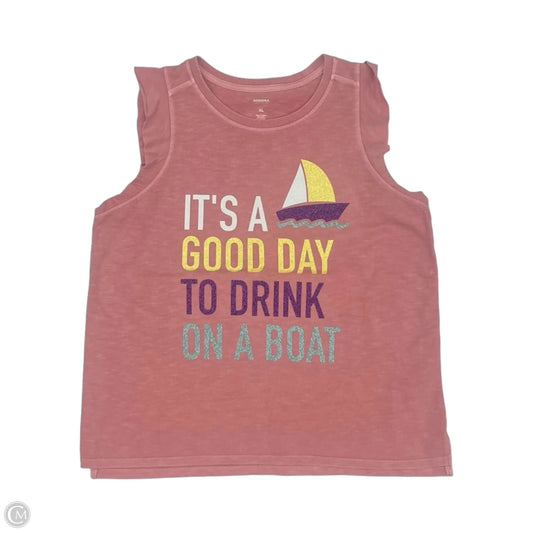 Top Sleeveless By Sonoma In Pink, Size: Xl