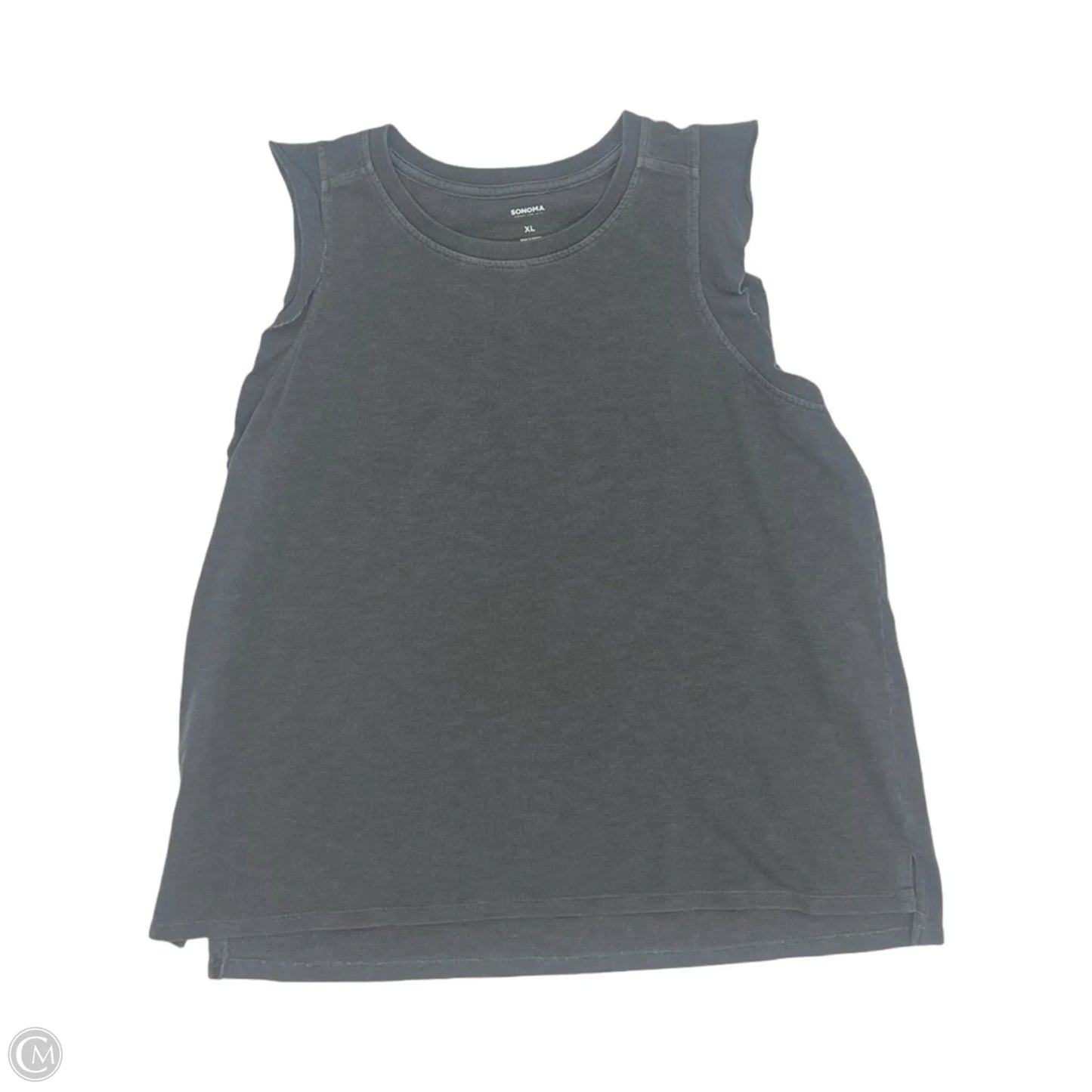 Top Sleeveless By Sonoma In Grey, Size: Xl